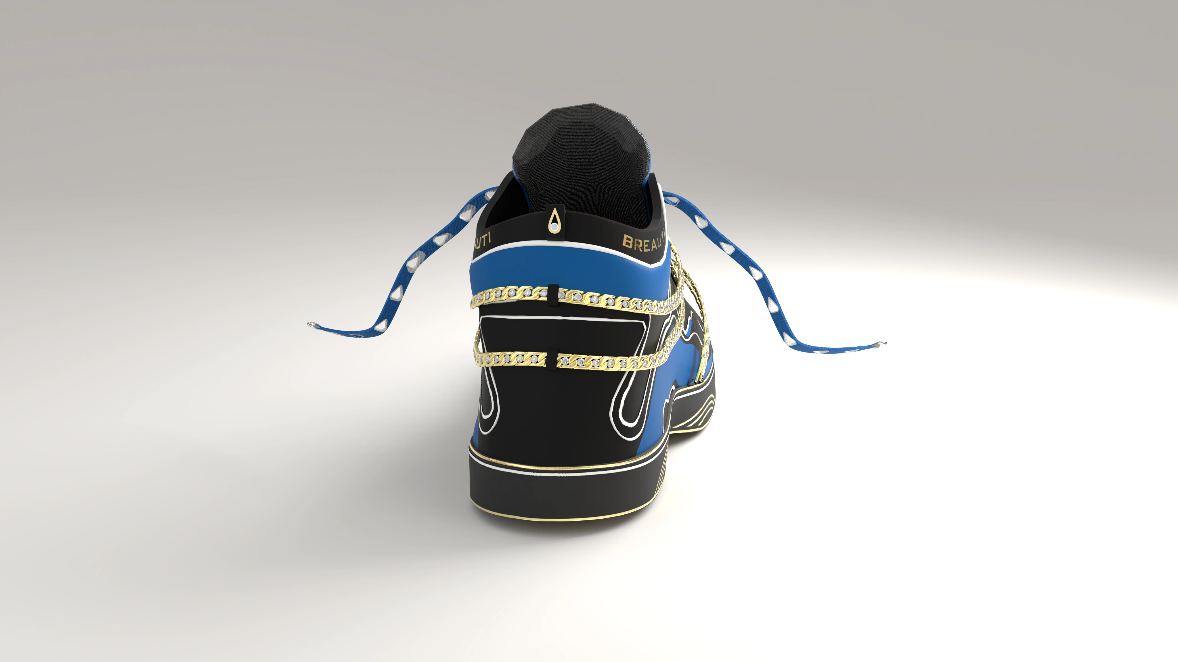 Rear view of the current Breauti sneaker model
